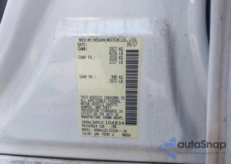 2018 Nissan Altima 2.5 S z USA, uszkodzony, nr VIN 1N4AL3APXJC104834